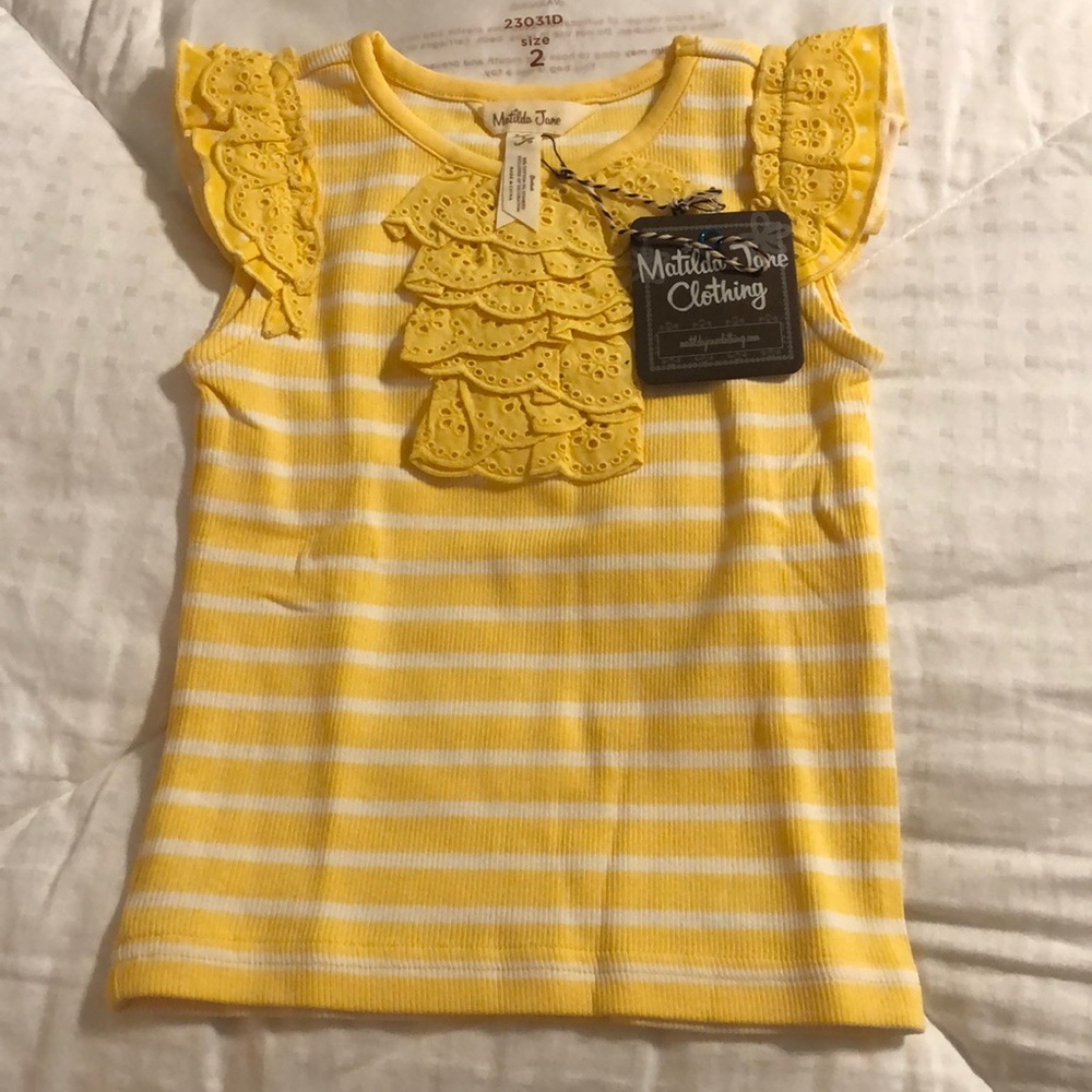 Baby size 2 bright yellow top